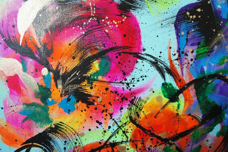 Original Abstract Expressionism Abstract Painting by Odilia Fu