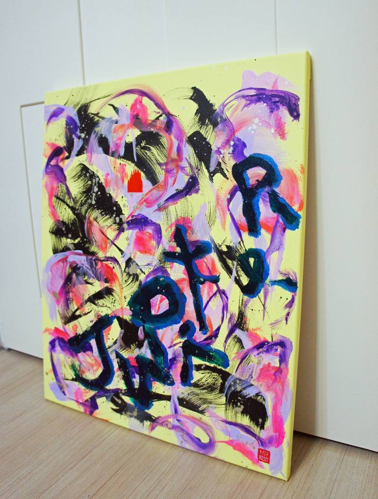 Original Abstract Expressionism Abstract Painting by Odilia Fu