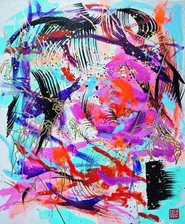 Original Abstract Expressionism Abstract Paintings by Odilia Fu