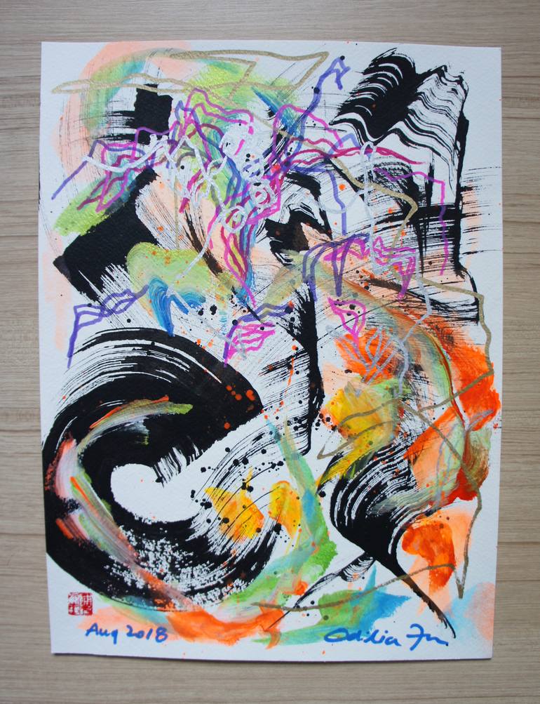 Original Abstract Painting by Odilia Fu