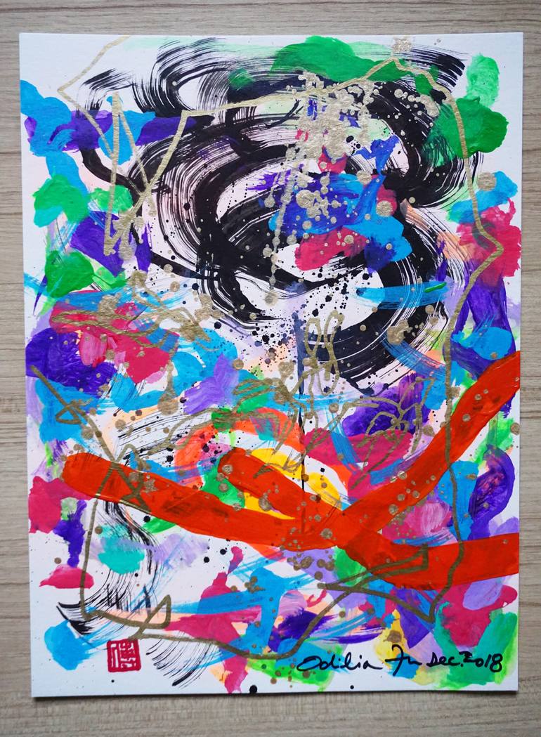 Original Abstract Painting by Odilia Fu