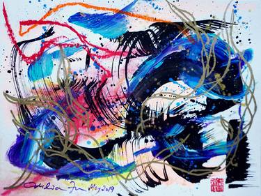 Original Abstract Expressionism Abstract Paintings by Odilia Fu