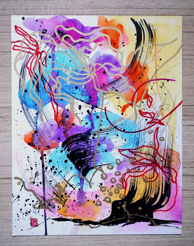 Original Abstract Painting by Odilia Fu