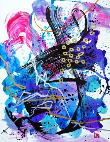 Original Abstract Expressionism Abstract Paintings by Odilia Fu