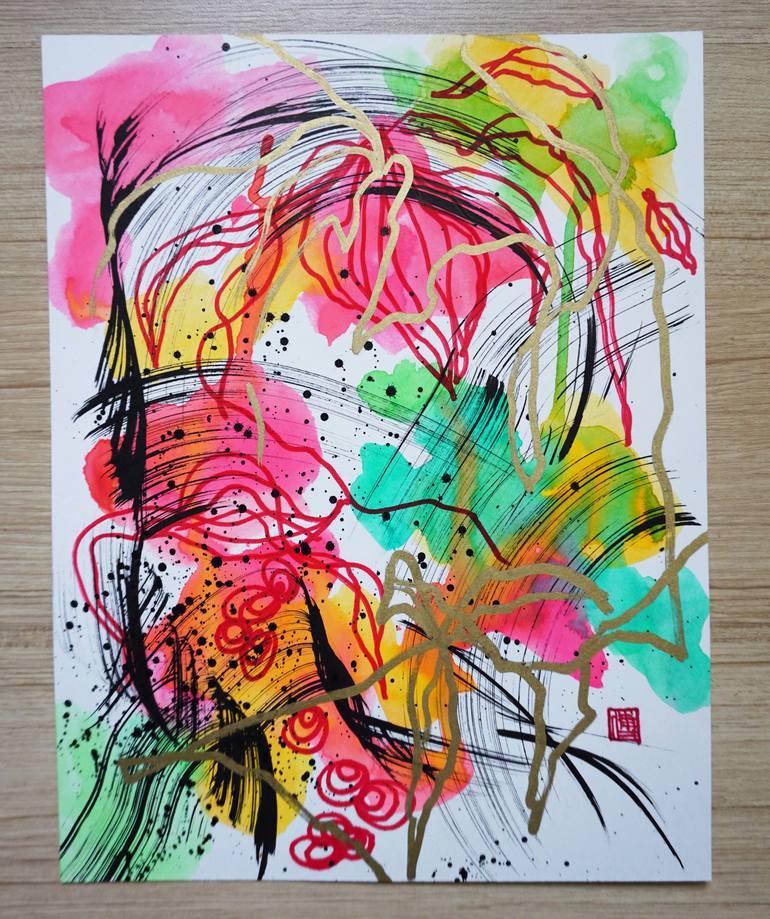 Original Abstract Painting by Odilia Fu