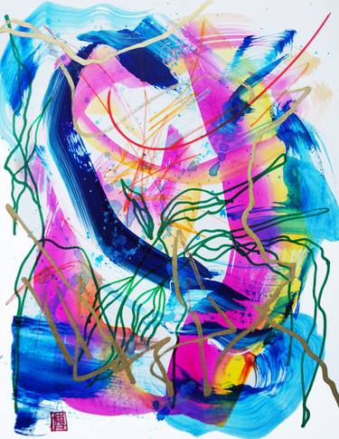 Original Abstract Expressionism Abstract Paintings by Odilia Fu