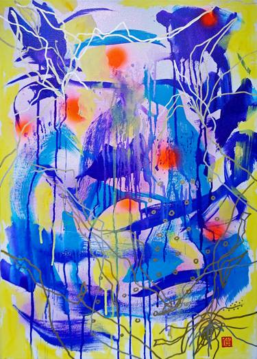 Original Abstract Expressionism Abstract Paintings by Odilia Fu