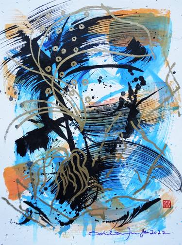 Original Abstract Expressionism Abstract Paintings by Odilia Fu