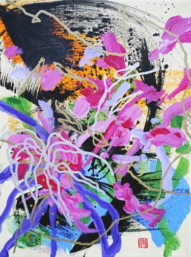 Original Abstract Expressionism Abstract Paintings by Odilia Fu