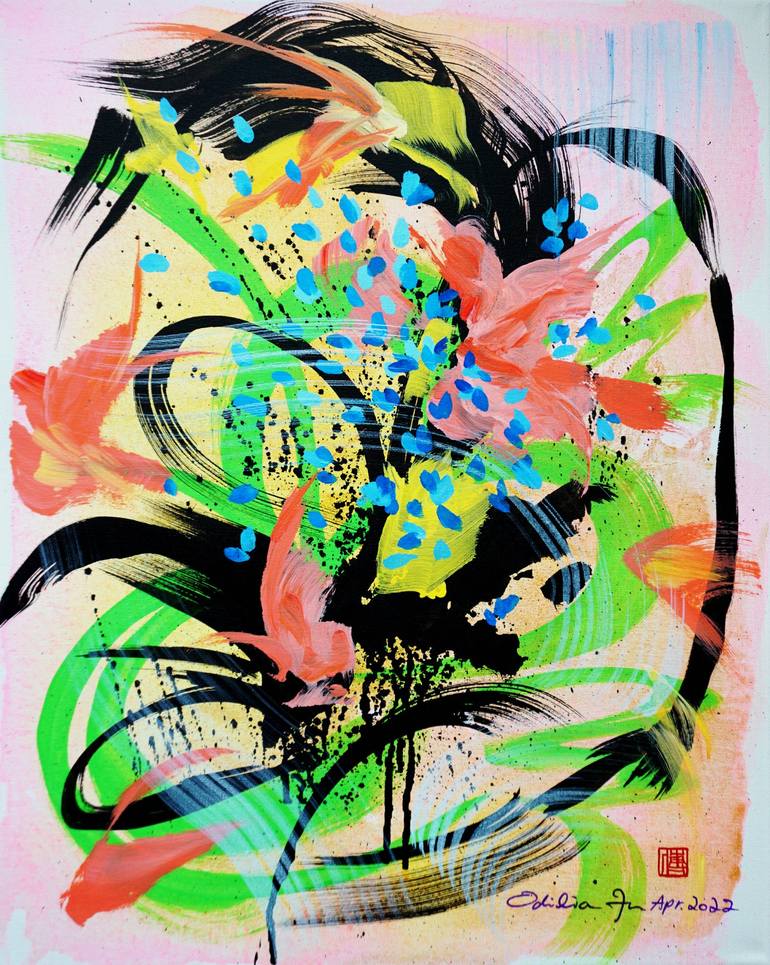 Print of Abstract Expressionism Abstract Paintings by Odilia Fu