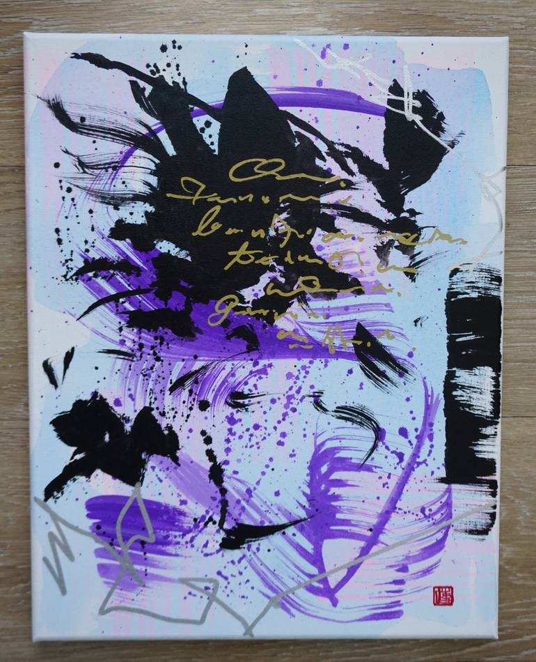 Original Abstract Expressionism Abstract Painting by Odilia Fu