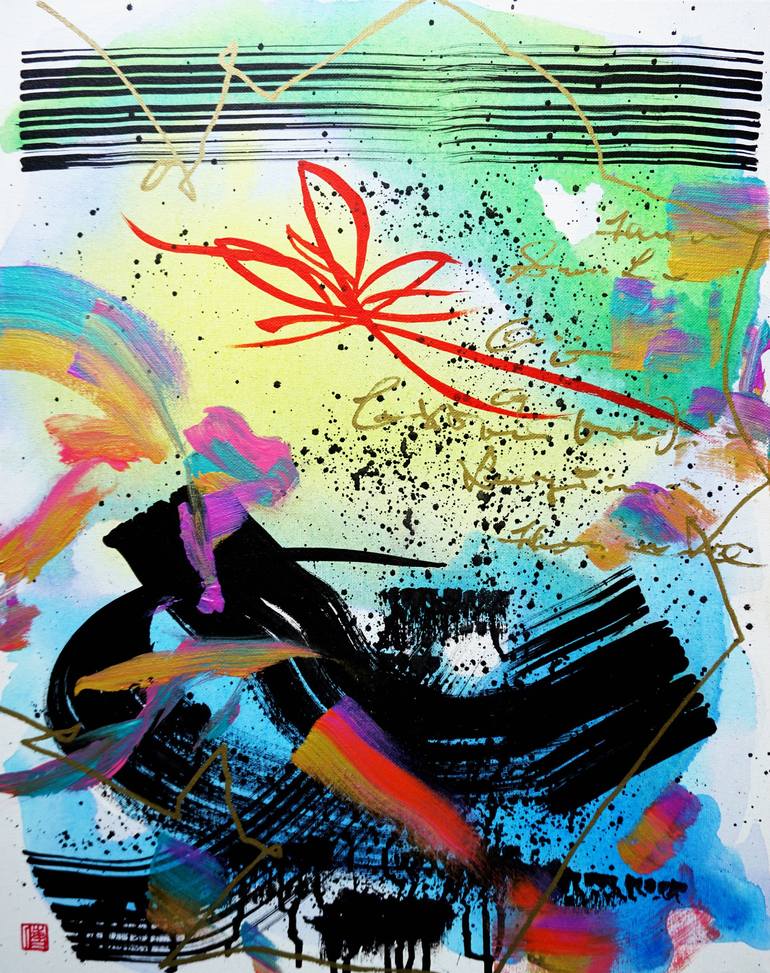 Print of Abstract Expressionism Abstract Paintings by Odilia Fu