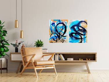 Original Modern Abstract Paintings by Odilia Fu