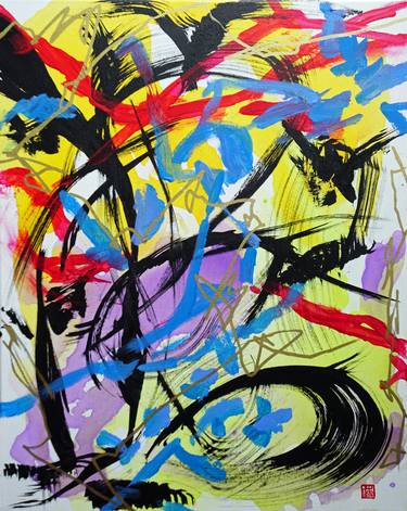 Original Abstract Expressionism Abstract Paintings by Odilia Fu