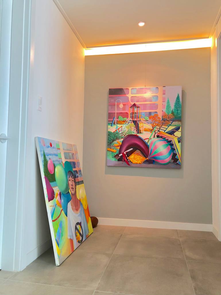 Original Figurative Family Painting by Molly Kim