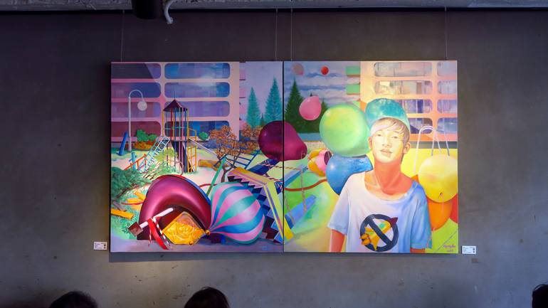 Original Figurative Family Painting by Molly Kim
