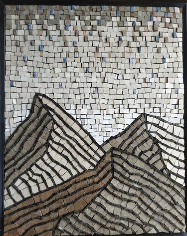 Modern 3D mountain landscape mosaic art thumb