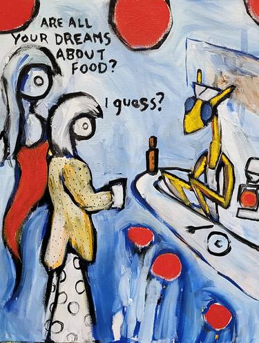 Original Expressionism Cartoon Paintings by Richard Herring