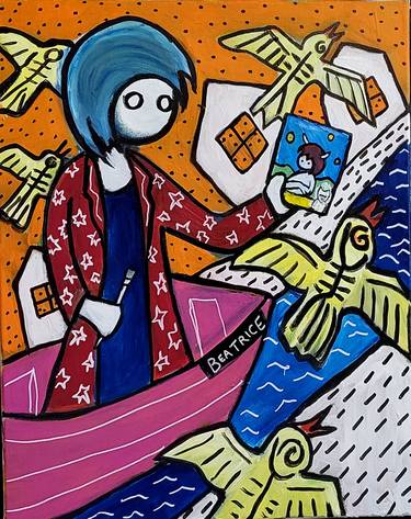Original Dada Fantasy Painting by Richard Herring