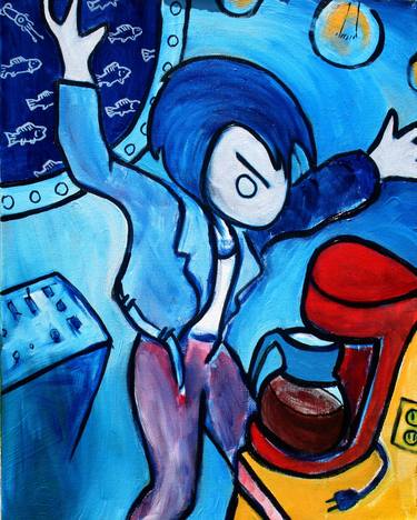 Original Expressionism Cartoon Paintings by Richard Herring