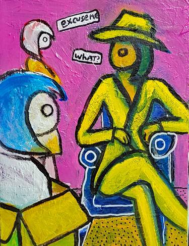 Original Dada People Paintings by Richard Herring