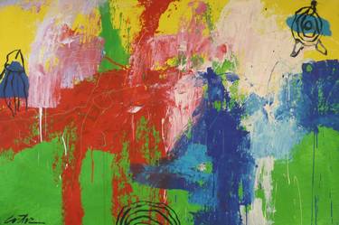 Original Abstract Expressionism Abstract Paintings by Jose Cortez