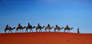 Leading Camels Through the Desert thumb