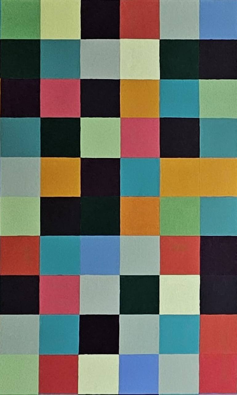 Original Bauhaus Abstract Painting by Nicoleta Nicorici