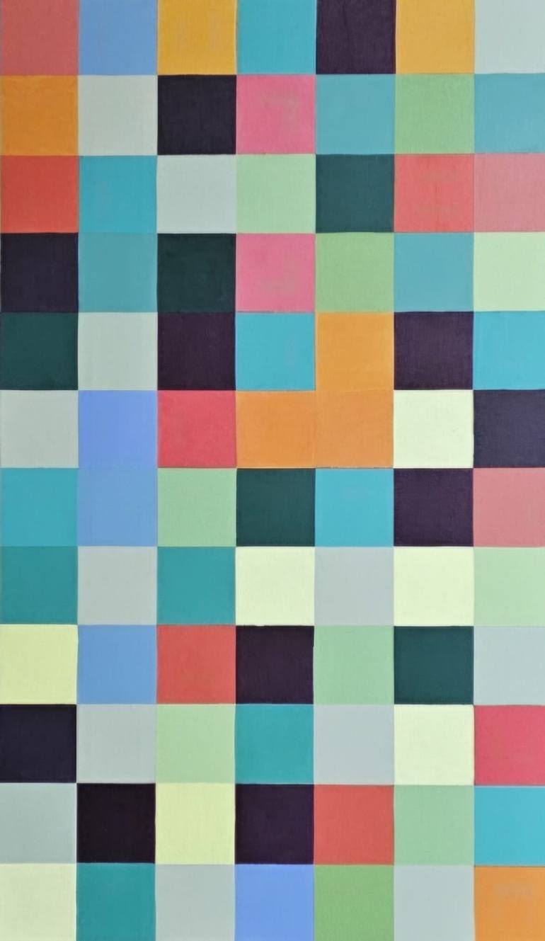 Original Bauhaus Abstract Painting by Nicoleta Nicorici