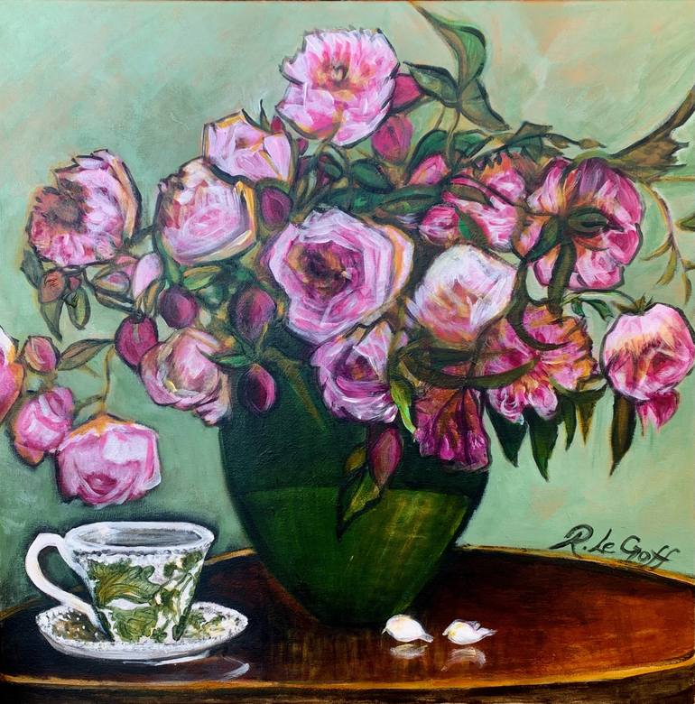 Original Figurative Still Life Paintings by Rachel Legoff