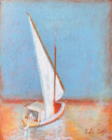 Original Fine Art Boat Paintings by Rachel LeGoff