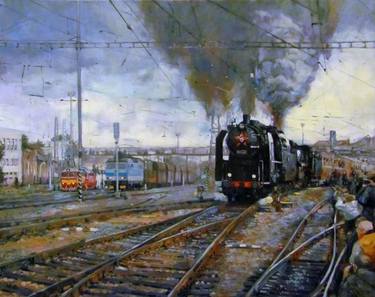 Print of Impressionism Train Paintings by Marketa Cenker