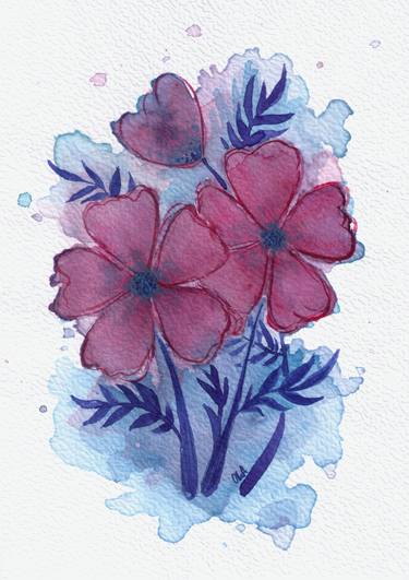 Print of Fine Art Floral Paintings by Olga Lionart