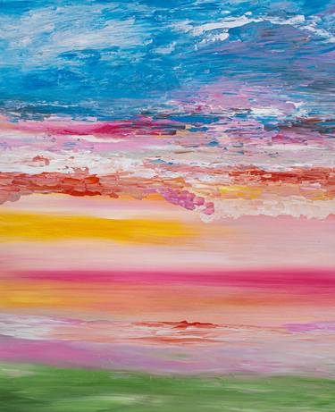 Saatchi Art Artist EIRINI KOSTELIDOU; Paintings, “Sunset Waves” #art