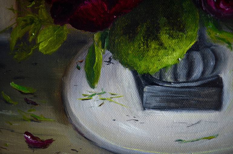 Original Realism Floral Painting by julia makors