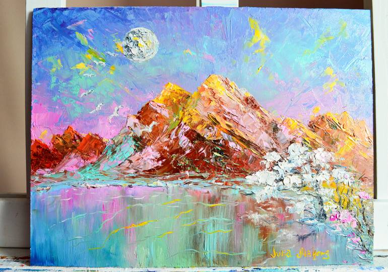 Original Impressionism Landscape Painting by Julia Makors