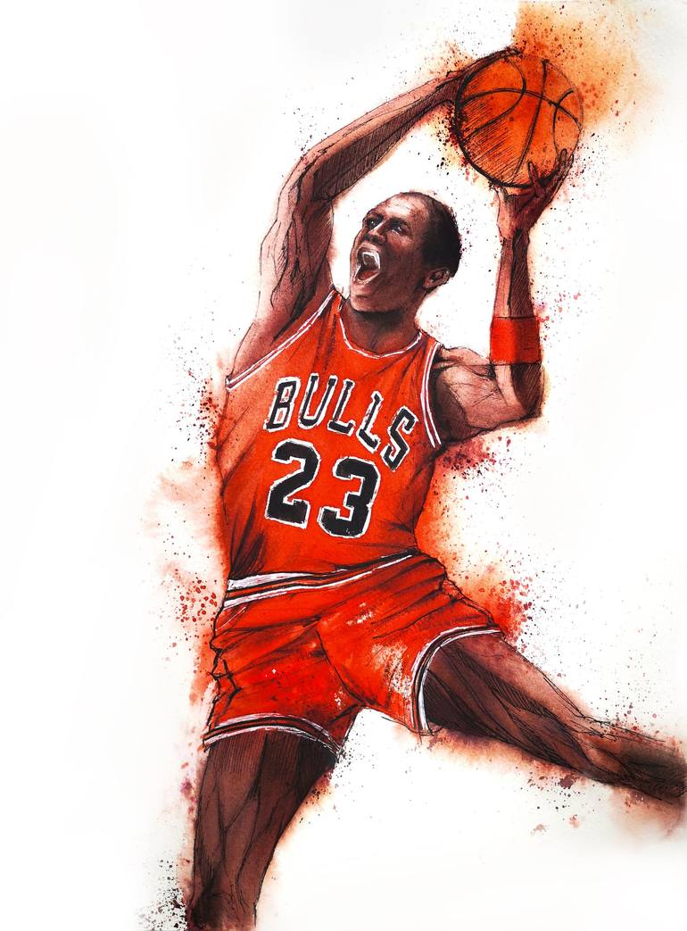 Basketball Legend. Michael Jordan Painting By Anna Ka 