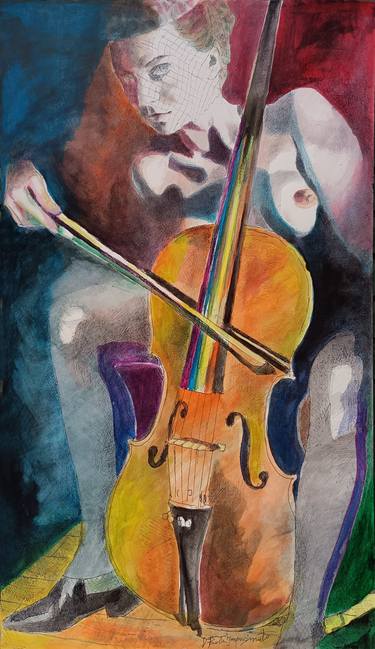 Print of Expressionism Music Paintings by Paola Imposimato