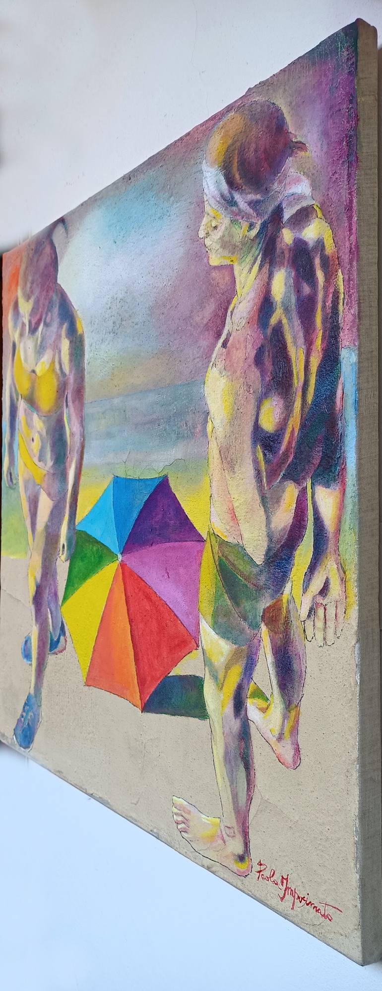 Original Expressionism Beach Painting by Paola Imposimato