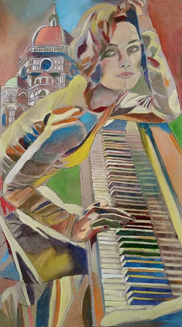 Print of Expressionism Music Paintings by Paola Imposimato