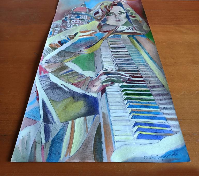 Original Expressionism Music Painting by Paola Imposimato