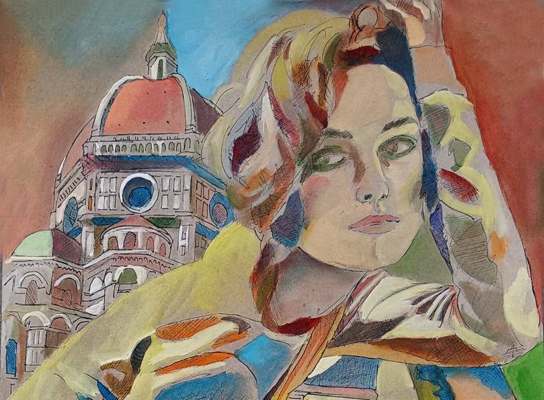 Original Art Deco Music Painting by Paola Imposimato