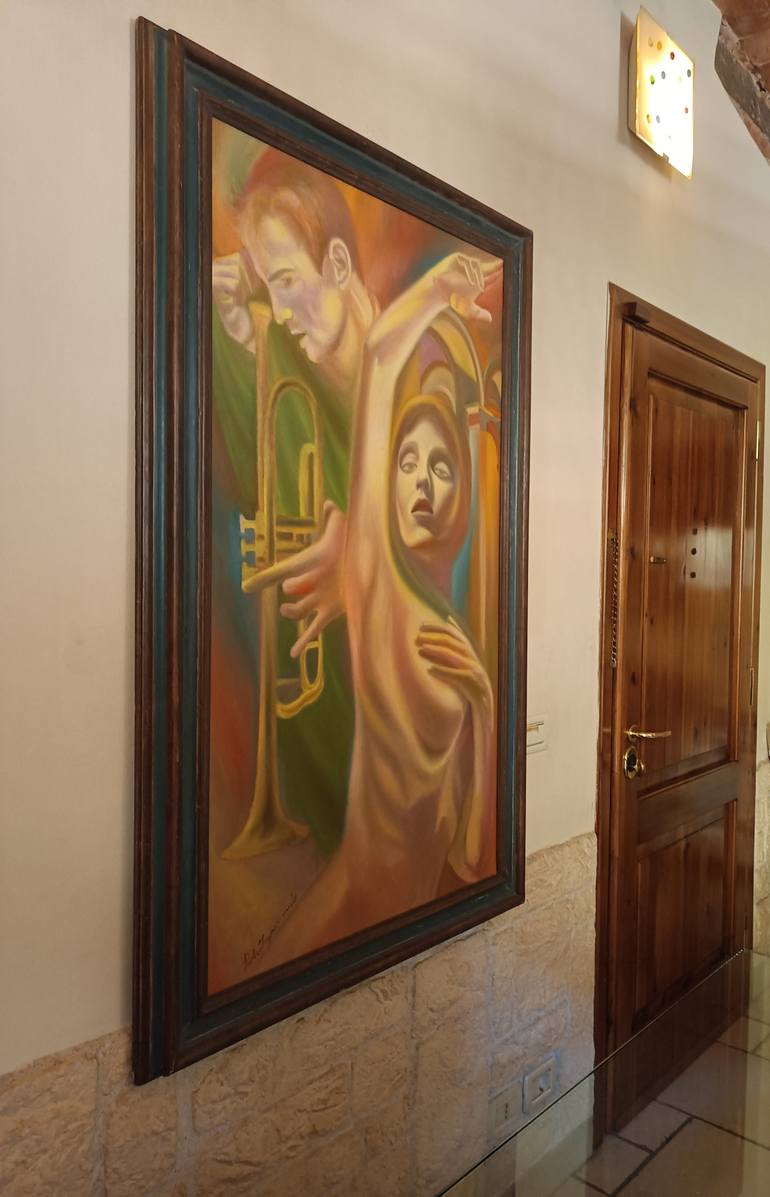 Original Art Deco Fantasy Painting by Paola Imposimato