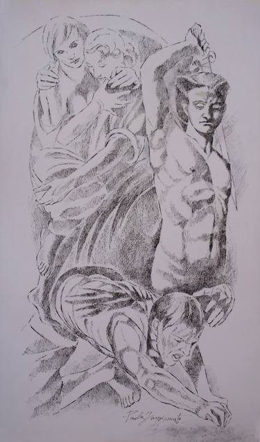 Print of Nude Drawings by Paola Imposimato