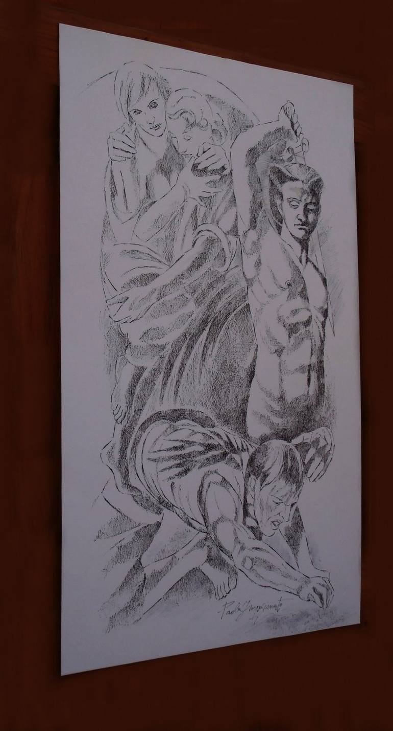 Original Nude Drawing by Paola Imposimato