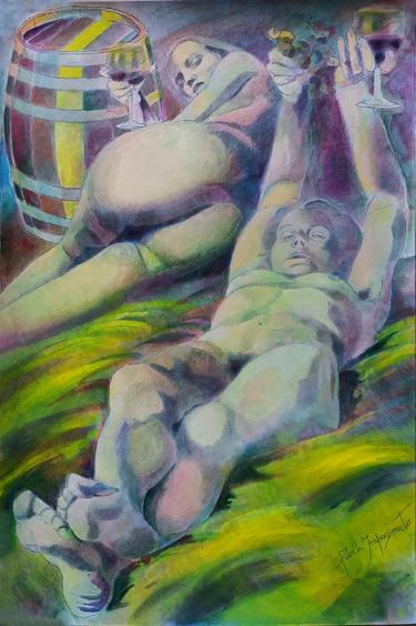 Print of Fine Art Nude Paintings by Paola Imposimato