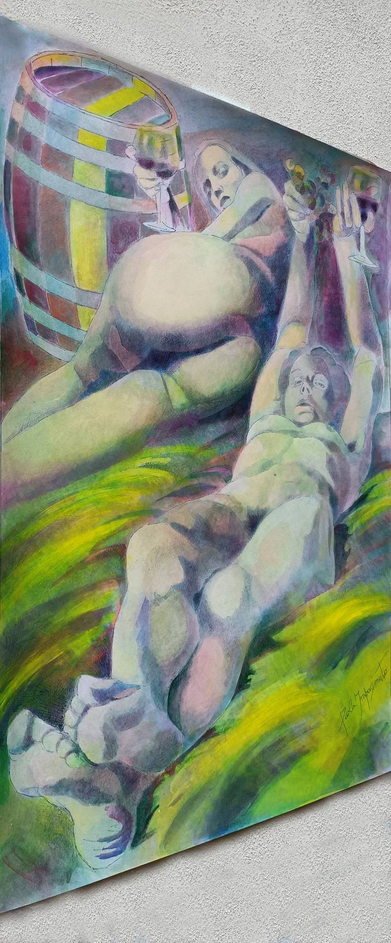 Original Fine Art Nude Painting by Paola Imposimato
