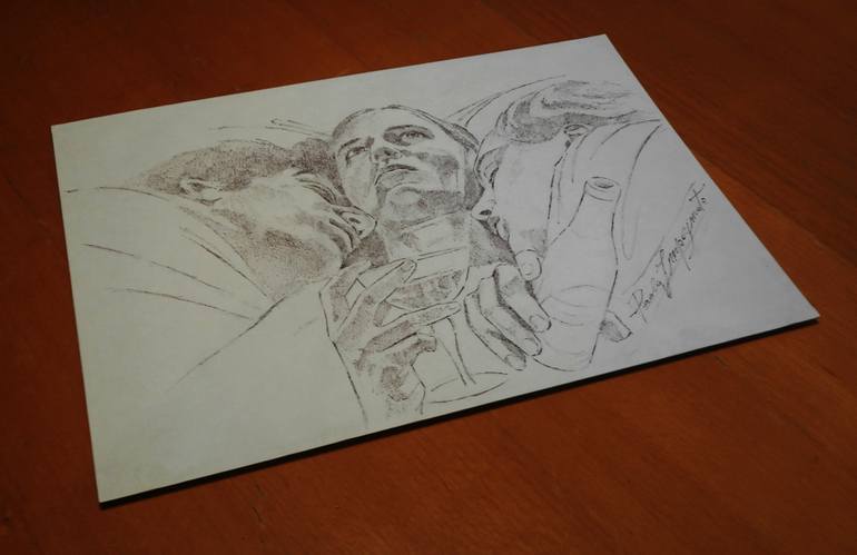 Original Expressionism Family Drawing by Paola Imposimato