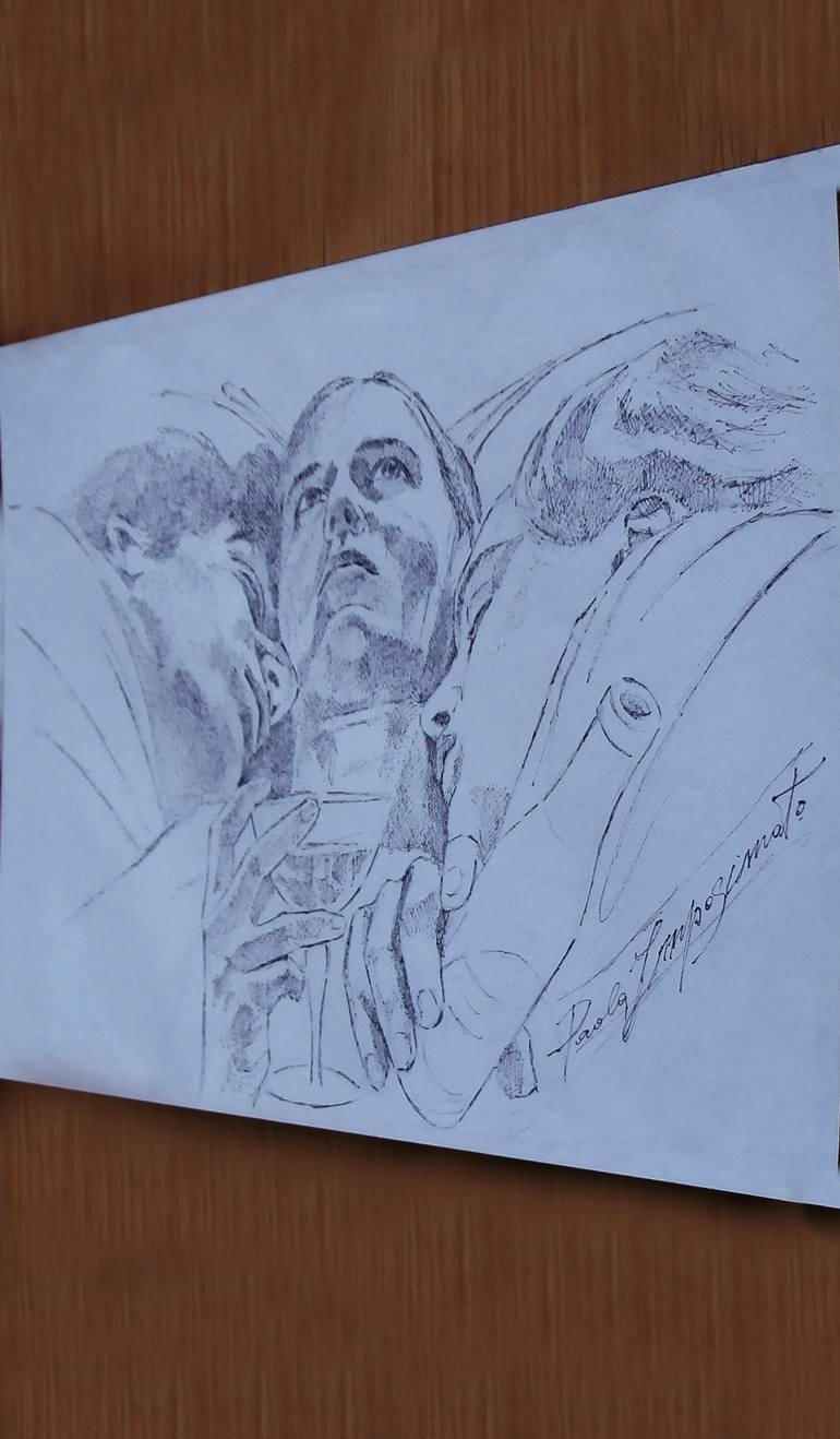 Original Expressionism Family Drawing by Paola Imposimato