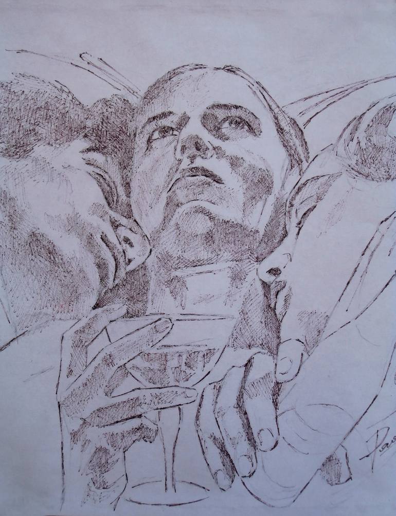 Original Expressionism Family Drawing by Paola Imposimato